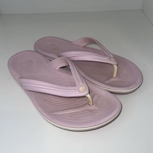 Crocs Bayaband Classic Pink Flip Flop Thong Sandals Women’s Size 10
